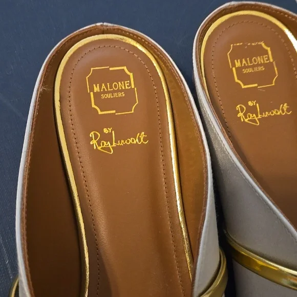 Malone Soulier Maureen mettalic flats - Picture 8 of 10